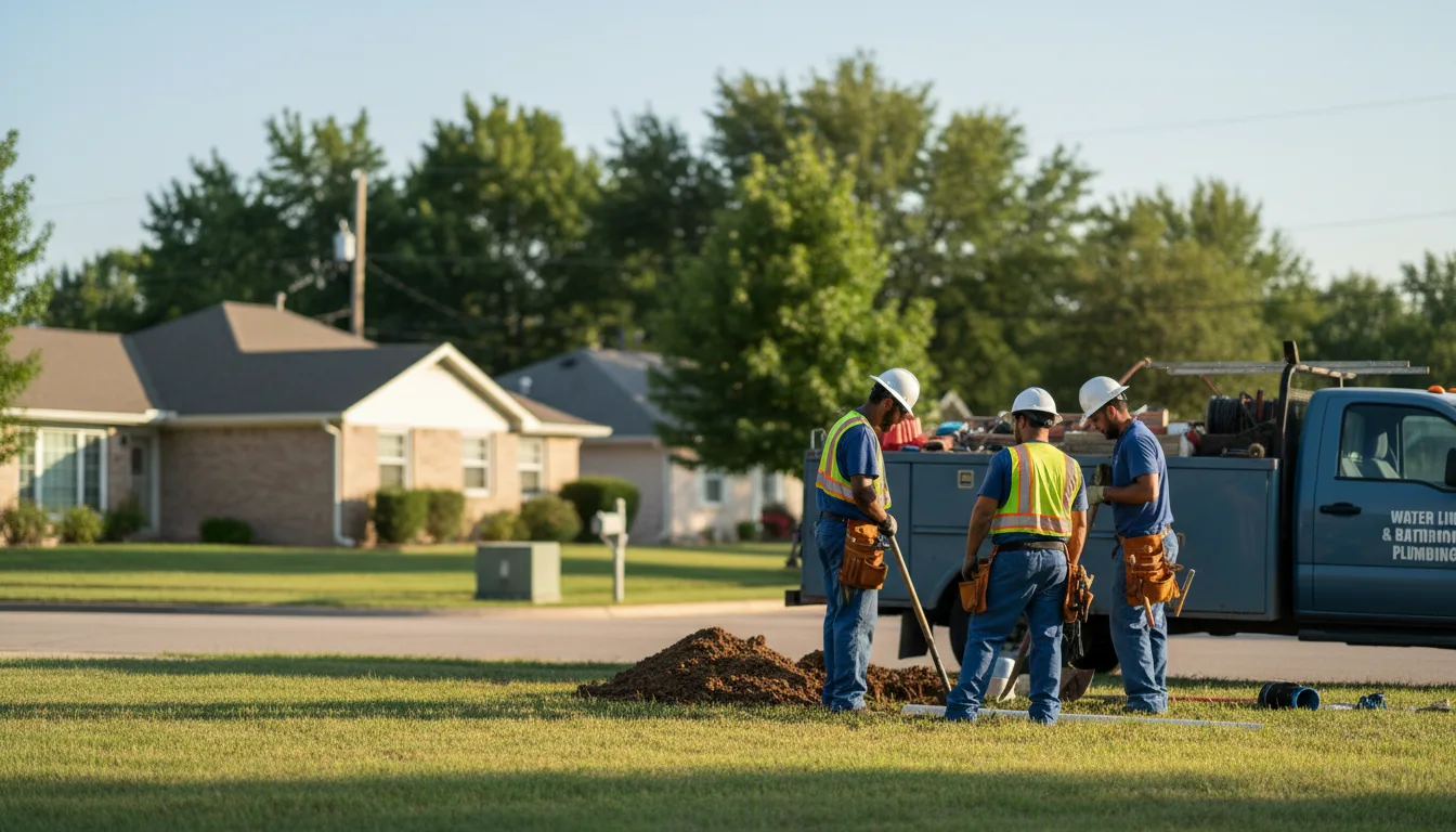 Residential water line and bathroom plumbing service in Dallas, WI